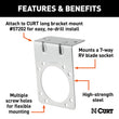 Load image into Gallery viewer, CURT Connector Mounting Bracket for 7-Way RV Blade (Zinc) 58230 - Installation View