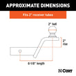 Load image into Gallery viewer, CURT Fusion Ball Mount with 2" Ball (2" Shank, 7,500 lbs., 2" Rise) 45155 - Side View