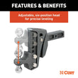 Load image into Gallery viewer, CURT Rebellion XD Adjustable Cushion Hitch (2" Shank, 2", 2-5/16" Balls, 15K) 45951 - Additional View 9