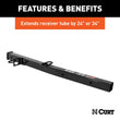 Load image into Gallery viewer, CURT Receiver Tube Adapter (2-1/2" to 2" Shank, 4,500 lbs. GTW, 34" Length) 45048 - Installation View