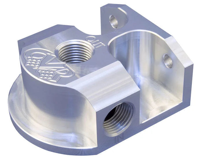 CVR Performance Billet Alum Remote Oil Filter Mount GM OFM61