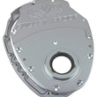 Load image into Gallery viewer, CVR Performance SBC Billet Timing Cover 2-Piece - Clear Anodized TC2350CL