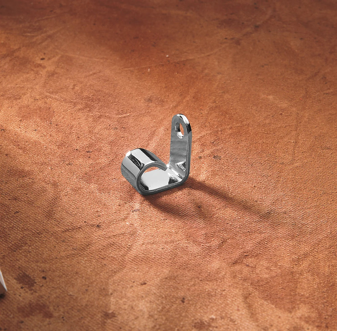 Cable Bracket - Clutch - '80 - '86 - Chrome DragSpecialties 71290 - Side View
