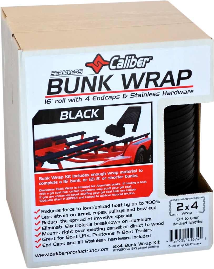Caliber Bunk Wrap - 16" x 2" x 24" - Black 23050-BK - Side View