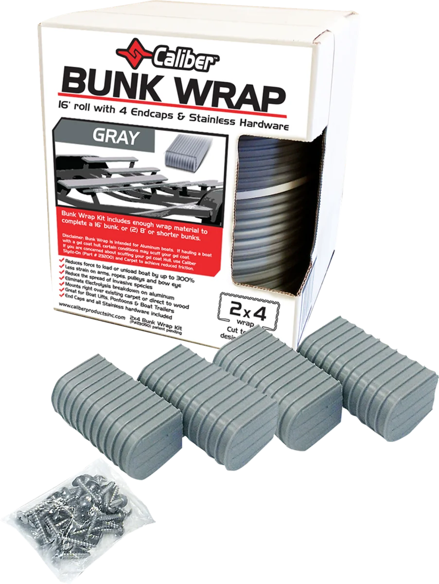 Caliber BunkWrap Endcap - 2"x4" - Gray - 4 Pack 23051 - Side View