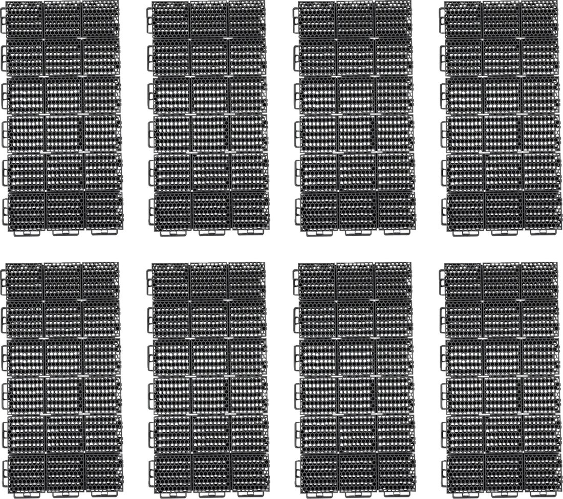 Caliber ProTech Smooth Flooring - Gray - 8 pcs 13610-3 - Back View