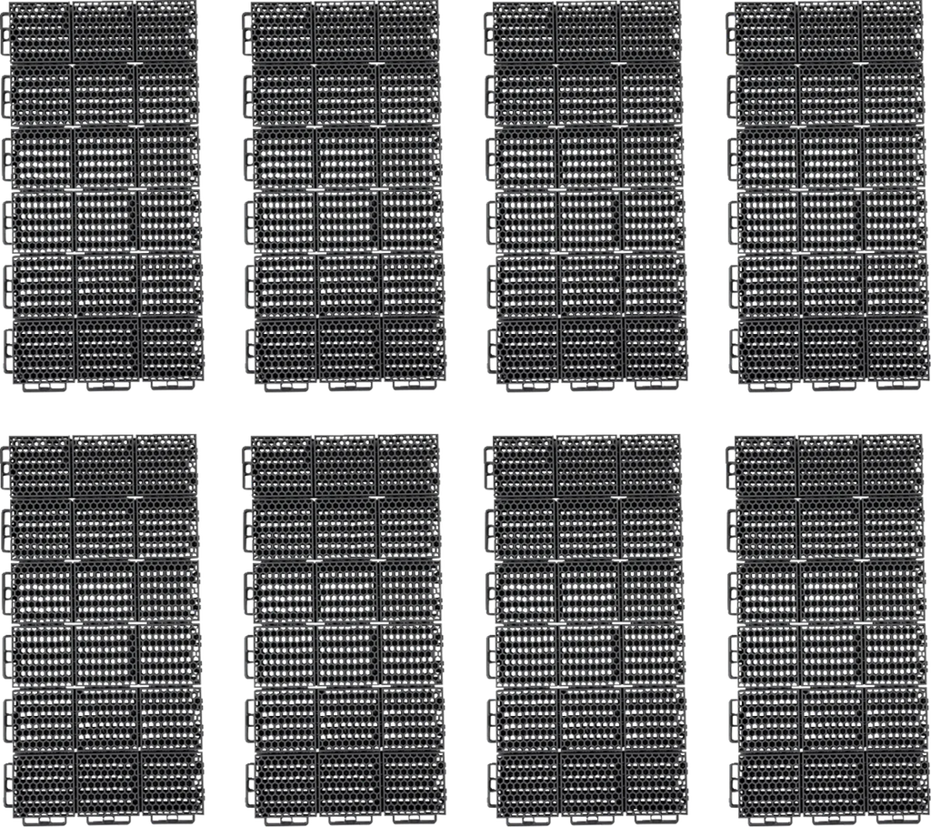 Caliber ProTech Smooth Flooring - Gray - 8 pcs 13610-3 - Back View