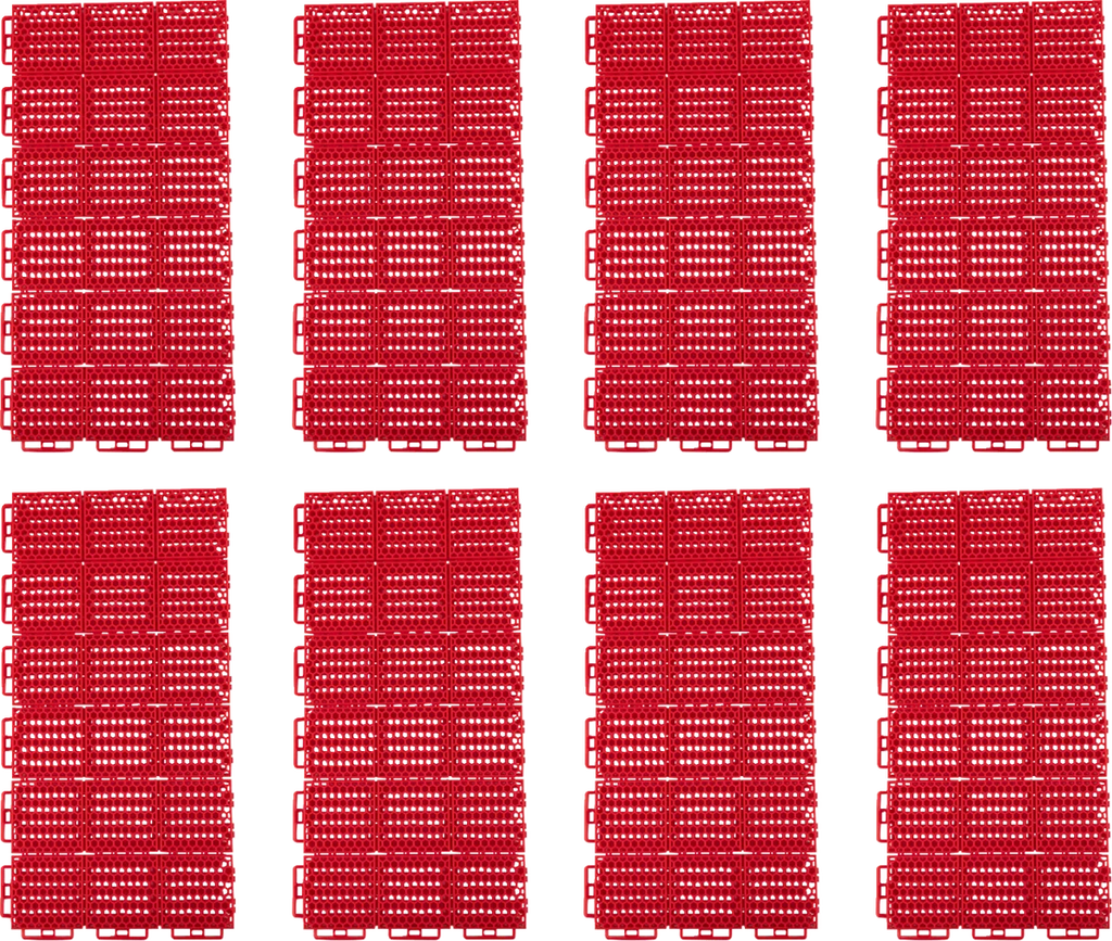 Caliber ProTech Smooth Flooring - Red - 24 pcs 13612-2 - Back View