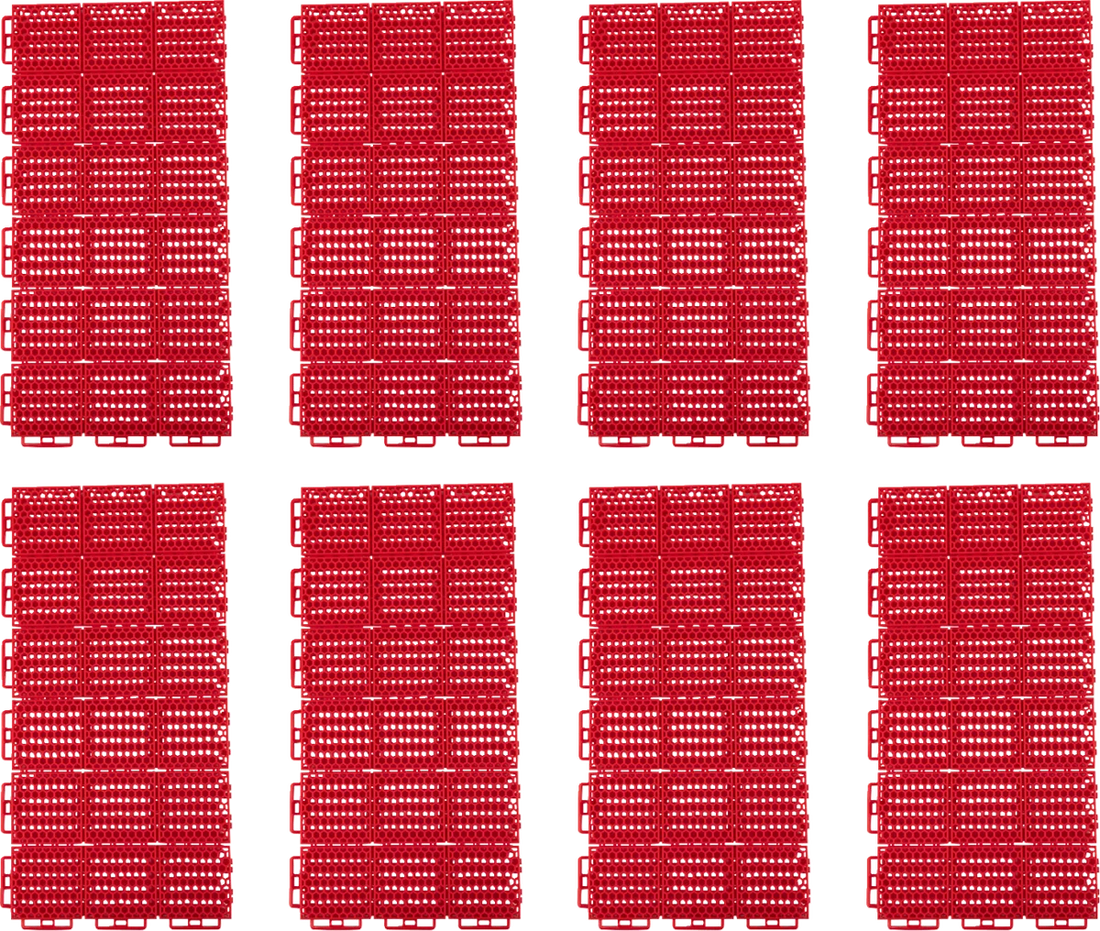 Caliber ProTech Smooth Flooring - Red - 8 pcs 13610-2 - Back View
