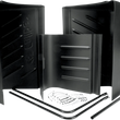 Load image into Gallery viewer, Caliber Series 3 Poly Shield - Black 13401 - Back View