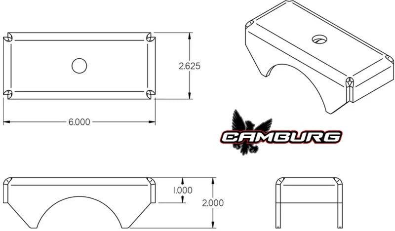 Camburg 07-21 Toyota Tundra 2wd/4wd L/T Spring Perch (pair) - Side View