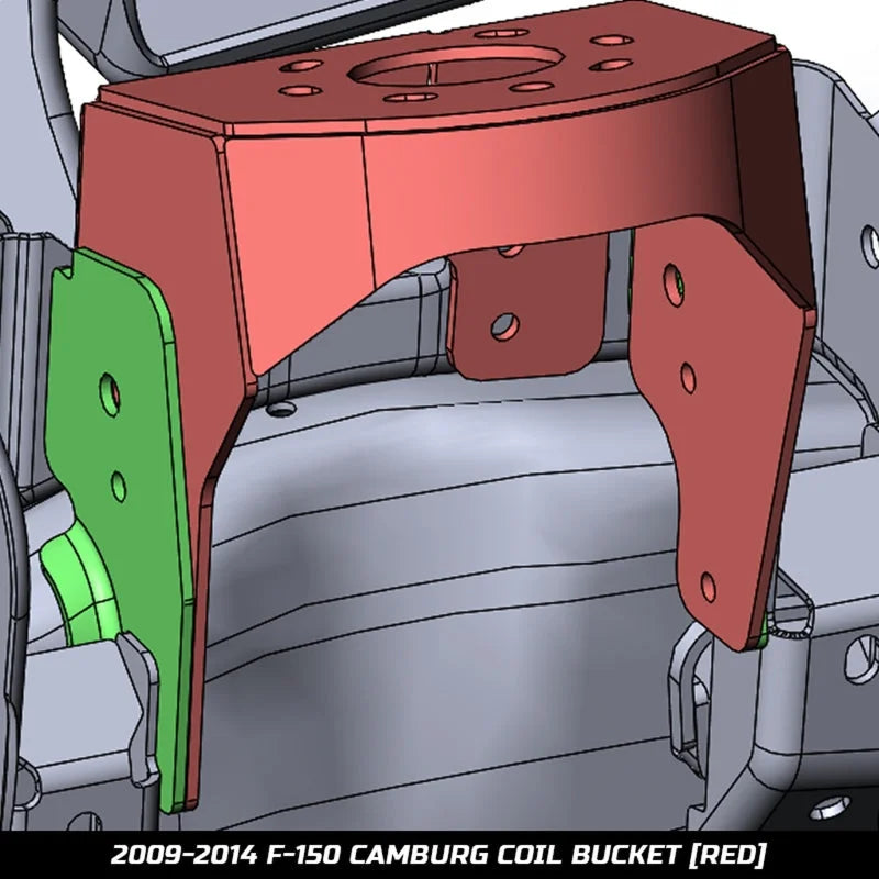 Camburg 09-14 Ford F-150/ Raptor 4wd Raptor Conversion Coil Bucket Kit - Installation View