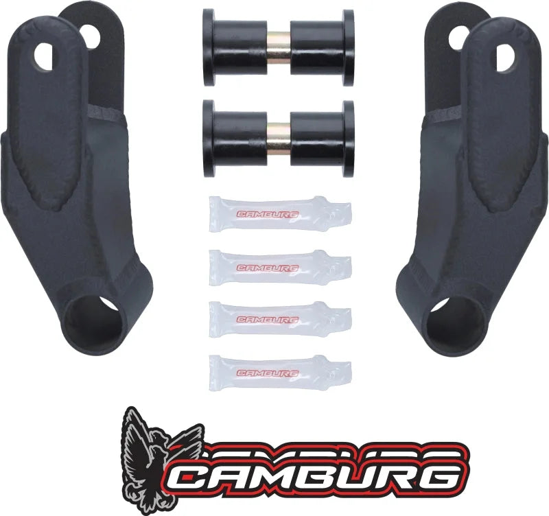 Camburg 10-14 Ford Raptor/ 04-14 F-150 / 80-96 F-150 4wd / 80-96 Bronco MIG Shackles (1.5in. extnd) - Installation View