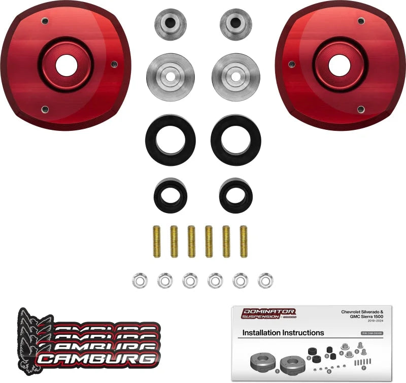 Camburg 19-24 Chevrolet Silverado 1500 2in. Front Spring Preload Spacer Kit (Red) - Additional View 8