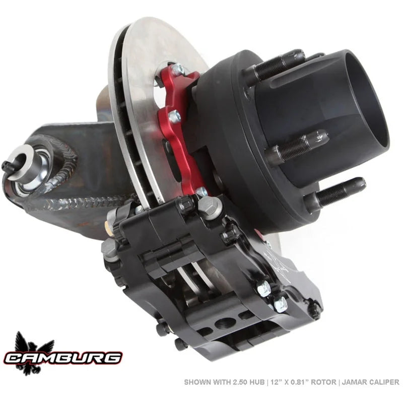 Camburg 4.00 Rear Axle Housing Brake Caliper Tabs (14in. Rotor x 3.5in. Spacing) (pair) - Installation View