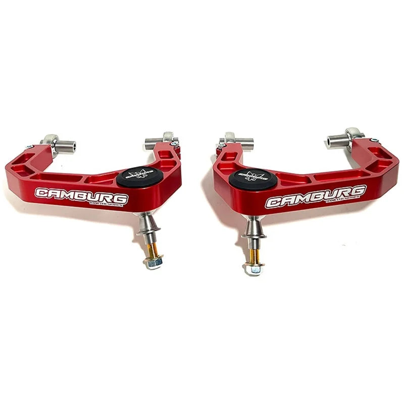Camburg Ford Bronco 21-23 KINETIK V2 Performance Billet Uniball Upper Arms (Red) - Main Product View
