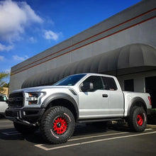 Load image into Gallery viewer, Camburg Ford Raptor 17-20 1.5in Spring Preload Spacer Kit (Red) - Back View