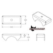 Load image into Gallery viewer, Camburg Leaf Spring Axle Perches (3.5in. OD tube) (pair) - Detail View