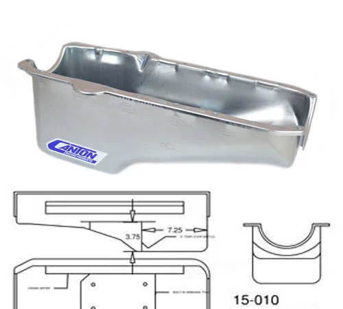 Canton 15-010 Oil Pan Stock Appearing Crate Engine Pan fits Chevy Small Block - Additional View 5