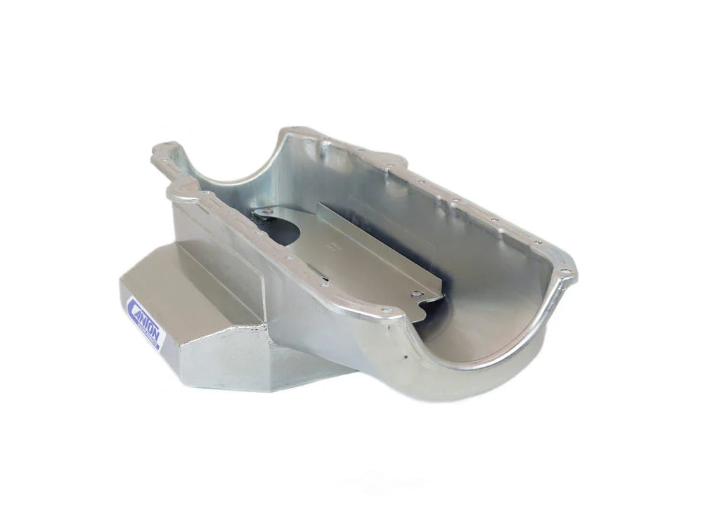 Canton 15-240T Oil Pan Road Race Pan fits 1986-Up Chevy Small Block Corvette - Back View