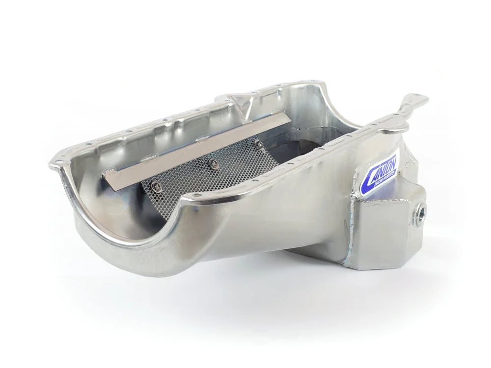 Canton 15-242T Oil Pan Road Race Pan fits 1993-1997 Chevy Small Block F Body - Back View