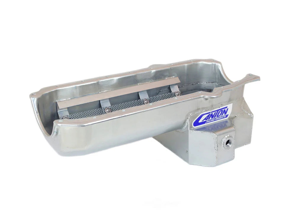 Canton 15-244 Oil Pan Road Race Pan fits Pre-1980 Chevy Small Block F Body - Side View