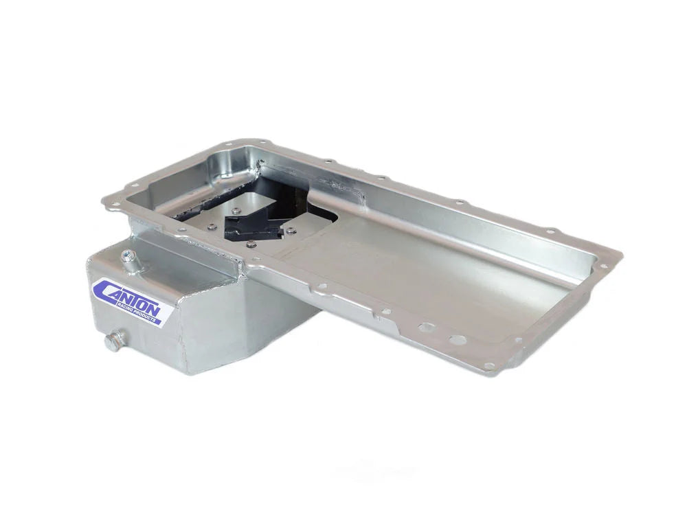 Canton 15-276 Oil Pan 5-5/8" Deep Front Sump Road Race and Drift Pan fits GM LS1 LS6 - Main Product View