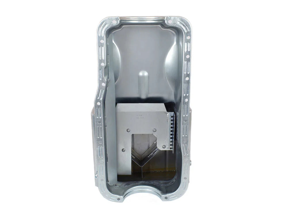 Canton 15-630 Oil Pan Front Sump Road Race Pan fits 1965-1993 Ford / Lincoln / Mercury 289-302 - Installation View