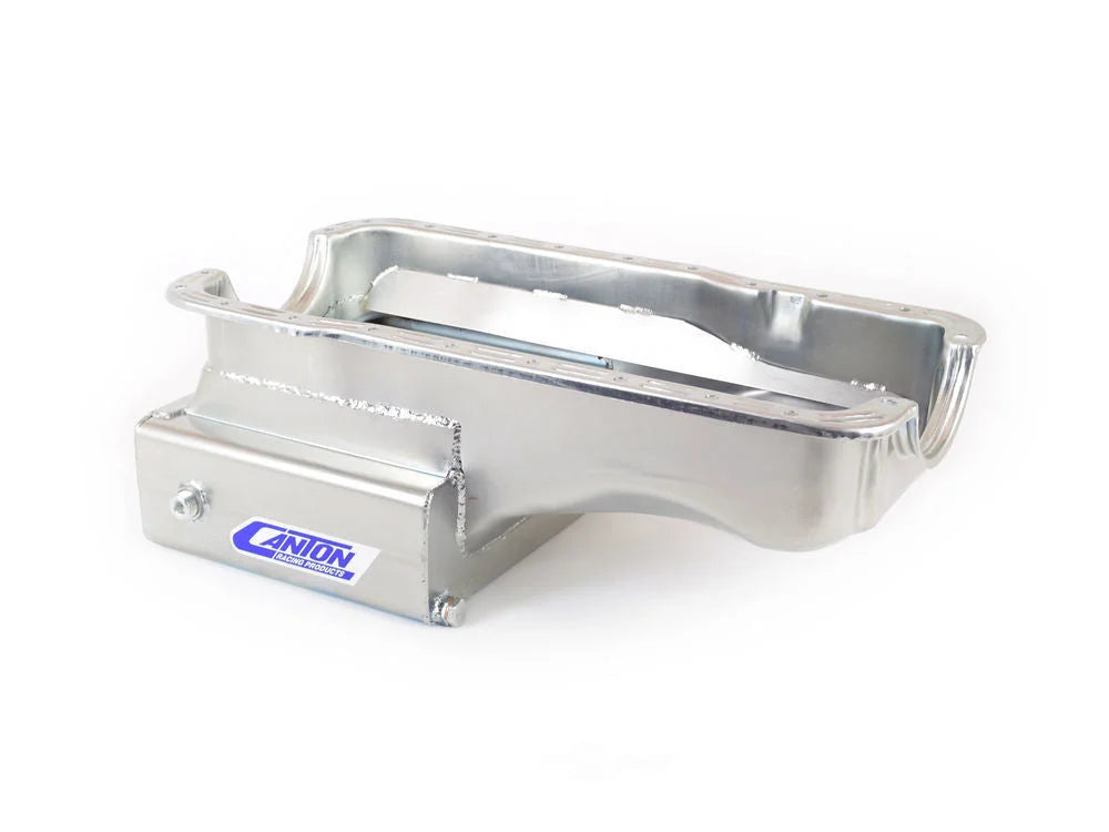 Canton 15-630S Oil Pan Front Sump Road Race 14 GA 12" Wide Sump Pan fits Ford 289-302 - Main Product View