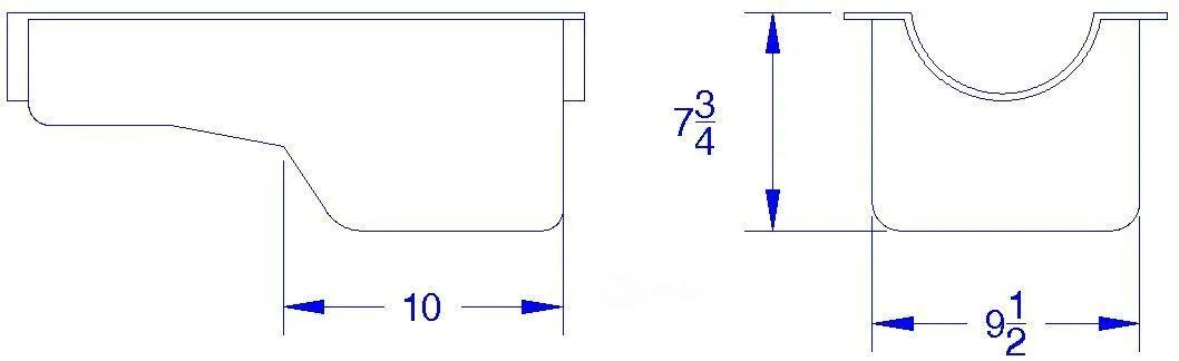Canton 15-650 Oil Pan Stock Replacement Front Sump Pan Unplated fits Ford 351W - Additional View 5