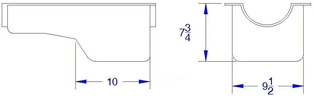 Canton 15-650 Oil Pan Stock Replacement Front Sump Pan Unplated fits Ford 351W - Additional View 5