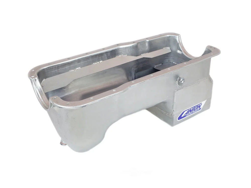 Canton 15-670 Oil Pan Fox Body Deep Rear Sump Pan fits Ford Mustang 351W - Side View