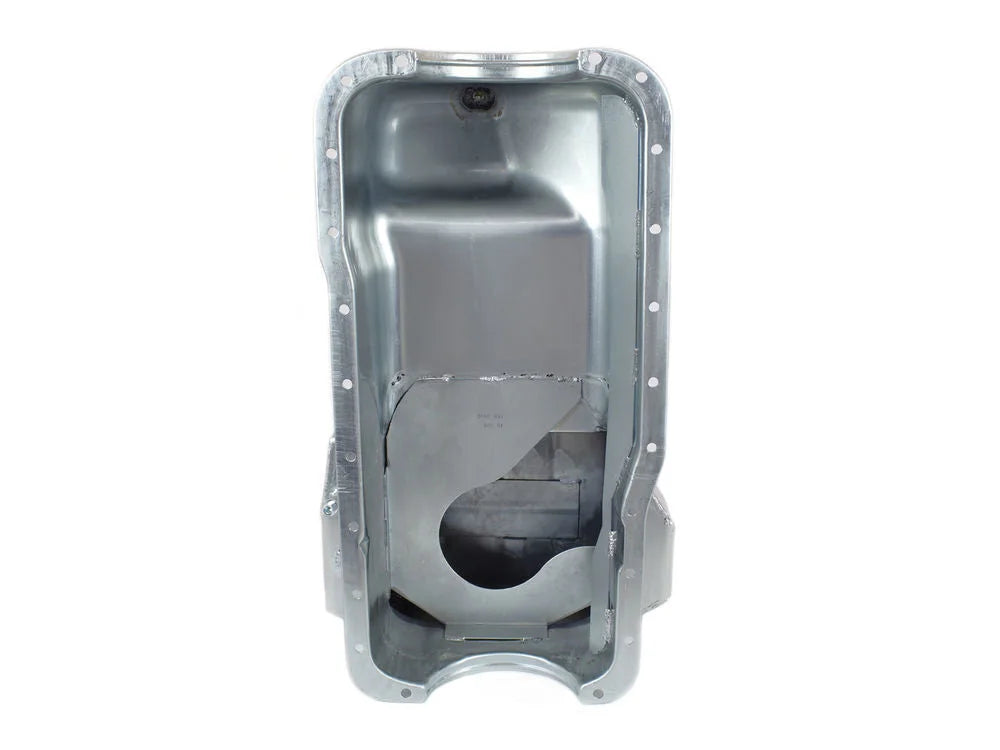 Canton 15-690 Oil Pan Fox Body Rear T Sump Street Pan fits Ford Mustang 351W - Installation View