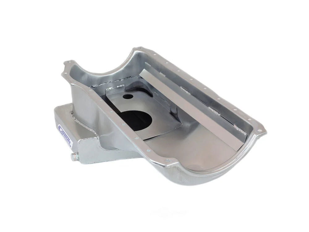 Canton 15-710 Oil Pan High Capacity Front Sump Street Road Race Pan fits Ford 351C - Back View