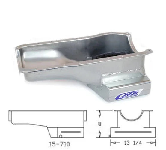 Canton 15-710 Oil Pan High Capacity Front Sump Street Road Race Pan fits Ford 351C - Additional View 5