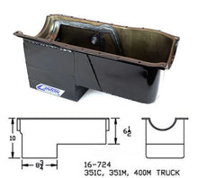 Load image into Gallery viewer, Canton 16-724 Oil Pan Rear Sump Oil Pan Black Powder Coat 16-724 fits Ford 351C 4X4 Truck - Additional View 5