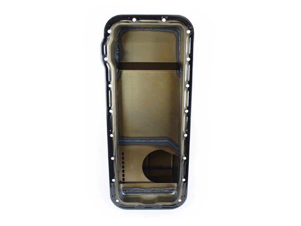 Canton 16-870 Oil Pan Deep Rear Sump Oil Pan Black 16-870 fits Ford FE Truck 332 428 - Installation View