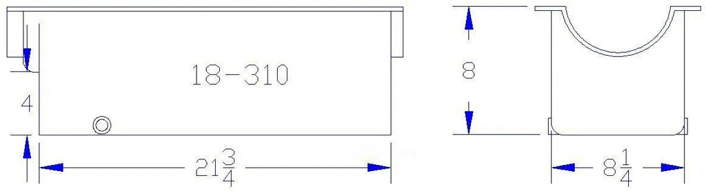 Canton 18-310 Oil Pan Marine Reverse Mount Oil Pan 18-310 fits Chevy Big Block Mark 4 - Additional View 5