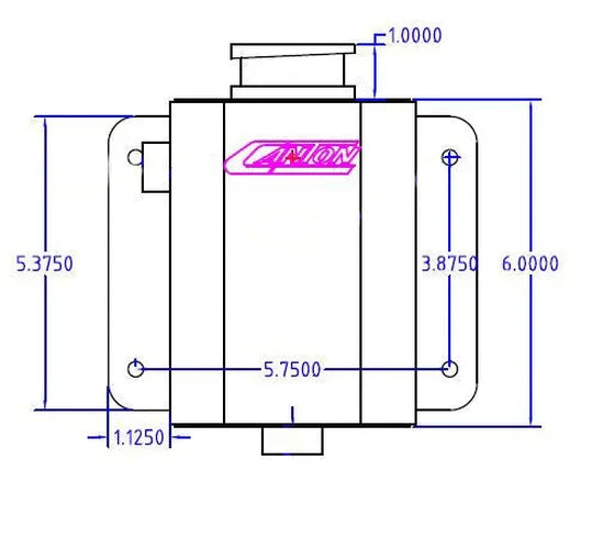 Canton Canton 80-200C Aluminum Expansion Fill Tank, Universal 1.75 Qt. Chamfered Style 80-200C - Additional View 5