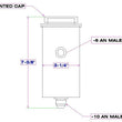 Load image into Gallery viewer, Canton Aluminum Power Steering Tank Universal -10AN and - 6AN Fittings 77-252 - Back View