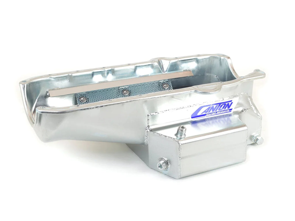 Canton Canton 11-120M Oil Pan Small Block Chevy 12" Circle Track Long Sump 7" Deep 11-120M - Side View