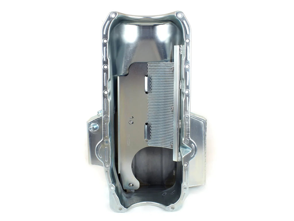 Canton Canton 11-122M Oil Pan Small Block Chevy 10" Circle Track Long Sump G Body 11-122M - Installation View