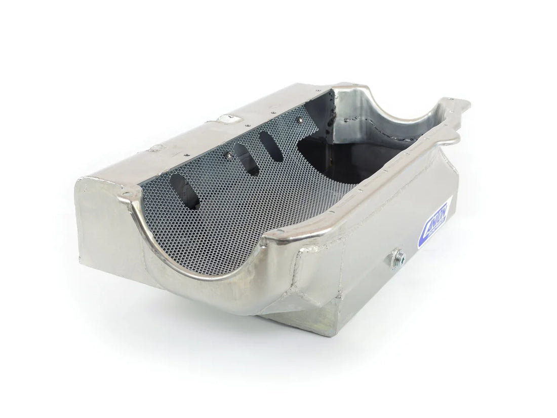 Canton Canton 11-187 Oil Pan SBC Open Chassis Pro Style Pan W/ Left Or Rear Starters 11-187 - Side View