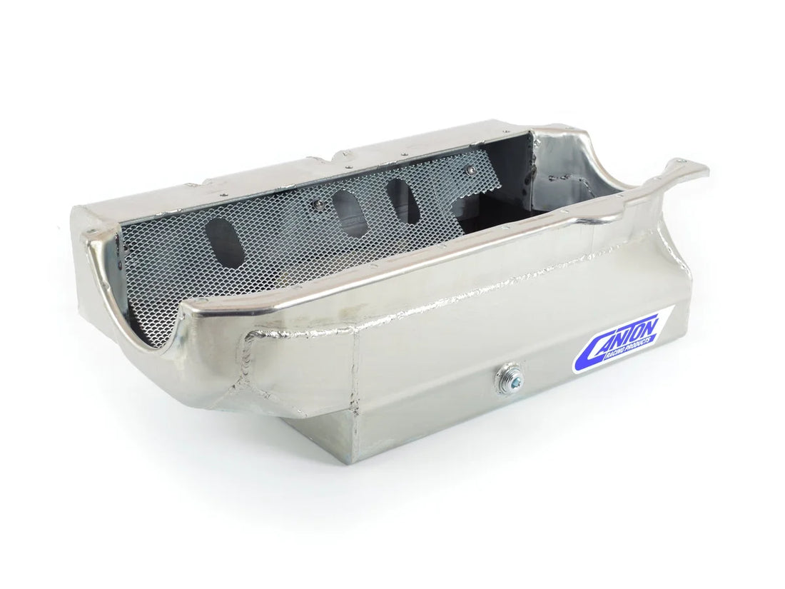 Canton Canton 11-187 Oil Pan SBC Open Chassis Pro Style Pan W/ Left Or Rear Starters 11-187 - Back View