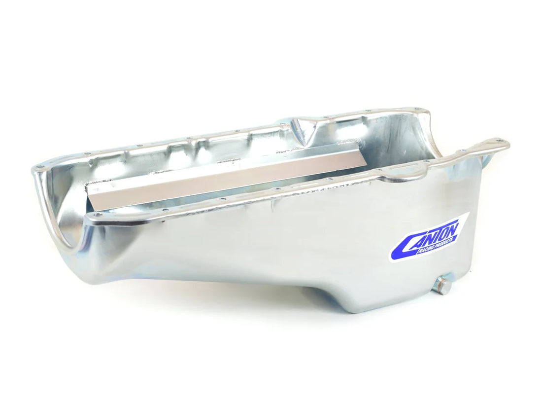 Canton Canton 11-200T Oil Pan Small Block Chevy Stock Appearing Circle Track Pan 11-200T - Side View