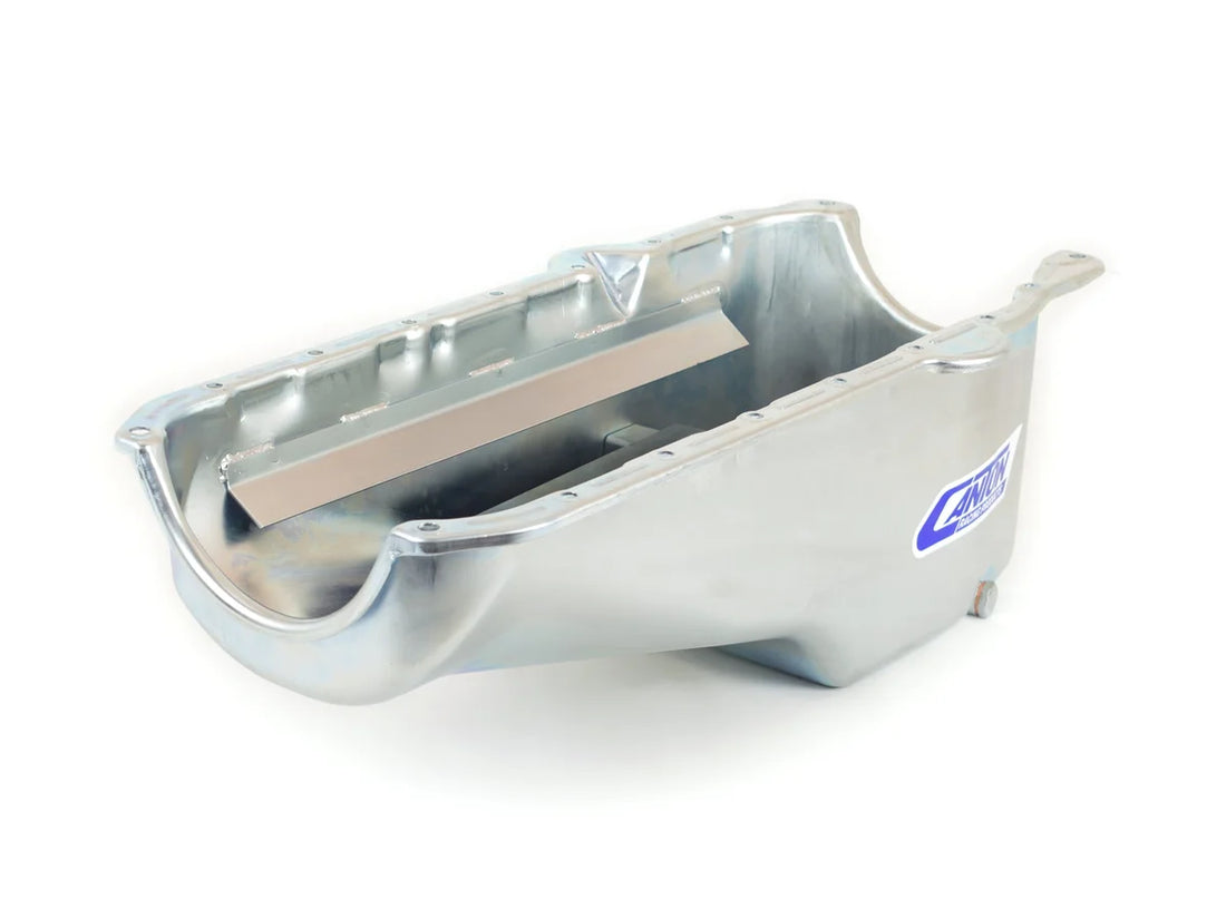 Canton Canton 11-200T Oil Pan Small Block Chevy Stock Appearing Circle Track Pan 11-200T - Back View
