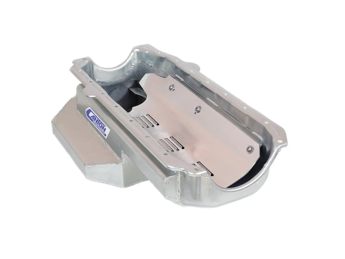 Canton Canton 11-226 Oil Pan Small Block Chevy Circle Track 6.5" Deep Power Pan Pre 86 11-226 - Back View
