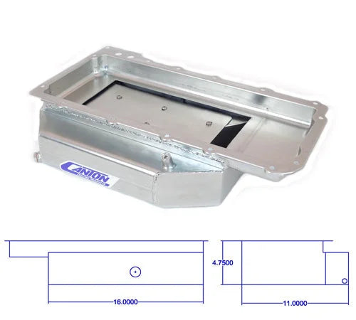 Canton Canton 11-280 GM LS1 Open Chassis Steel Circle Track Rear Sump Pan 11-280 - Additional View 5