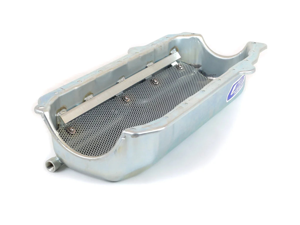 Canton Canton 12-101 Oil Pan Small Block Chevy Pre-85 Shallow Dry Sump Right Hand Exits 12-101 - Side View