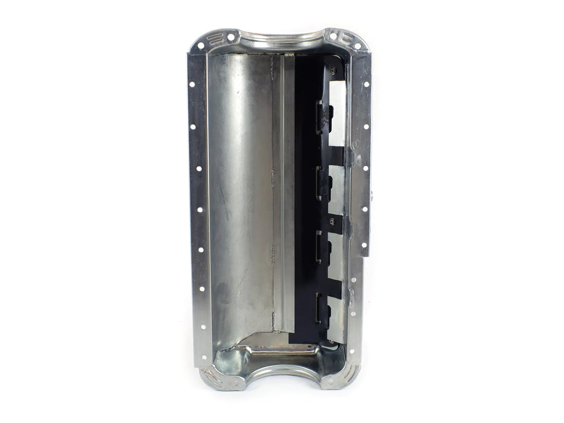 Canton Canton 12-444 Oil Pan Ford 289-302 Shallow Dry Sump Power Pan Right Hand Exits 12-444 - Side View